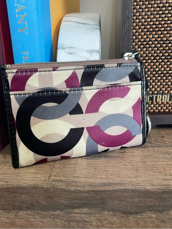 Coach Opt Art Zip Card Holder / Wallet - GREAT CONDITION - Picture 3 of 10